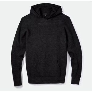 Huckberry Proof 72 Hour Merino Wool Sweater Hoodie Waffle Knit Thermal Grey XL